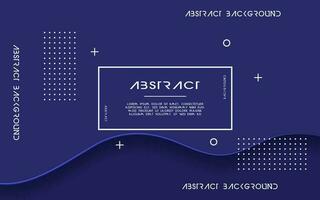 abstract blue color paper cut background banner design vector