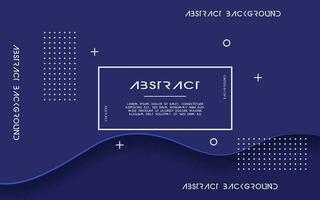 abstract blue color paper cut background banner design vector