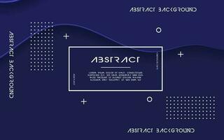 abstract blue color paper cut background banner design vector