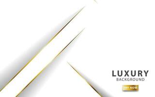 luxury abstract white background banner with god line. vector