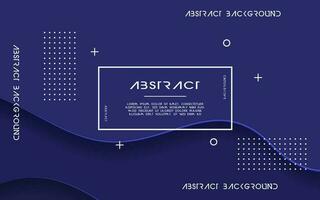 abstract blue color paper cut background banner design vector