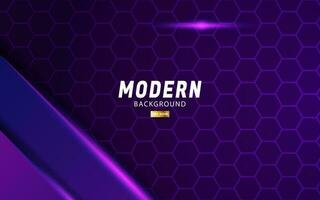 modern abstract premium purple gradient vector background banner design.Overlap layers with paper effect.Realistic light effect on hexagon pattern textured background.vector illustration.