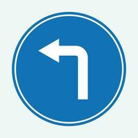 Turn Left ahead The Illustration vector