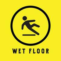 mojado piso símbolo vector