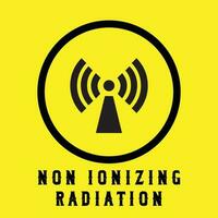 no ionizante radiación símbolo vector