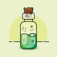 Chemical Bottle Green Fluid vector