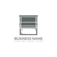 Creative window treatment logo design vector. Blinds window coverings logo design vector isolated in a white background