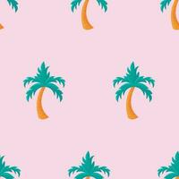 Colorful seamless summer pattern with palm tree vector