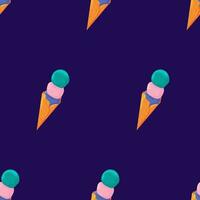 Colorful seamless summer pattern with Icecream cone vector