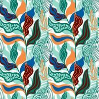 Summer print.  Exotic leaves. Seamless pattern for fabric, wrapping, textile, wallpaper, clothes. Vector. vector