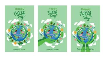 World environment day banner.  Save the planet, set of illustration. Vector. vector