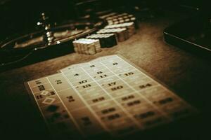 Roulette Wheel Game Table photo