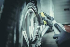 Car Wheel and Tires Cleaning photo