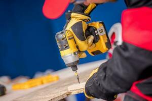 Woodwork with Drill Driver photo