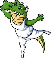 Cute Crocodile ballet dancer Cartoon character vector