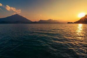 Calm Lake Thun Sunset photo