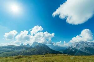 Dolomites Mountains Vista photo