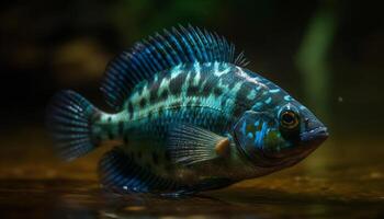 multi de colores pescado en tropical arrecife escaparate natural belleza submarino generado por ai foto