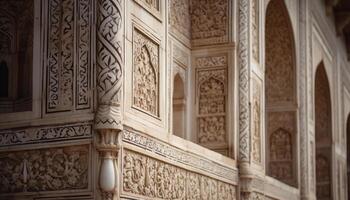 Ornate arches and intricate patterns adorn this ancient Arabian tomb photo