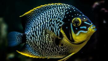 Vibrant collection of saltwater fish in a tropical reef paradise generated by AI photo