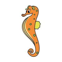 Sea horse catroon vector