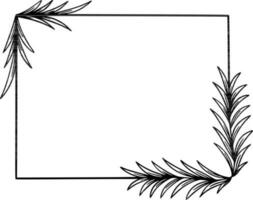 floral cuadrado marco ilustración vector