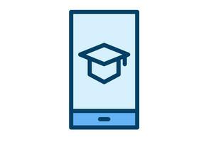 education filled icon illustration vector