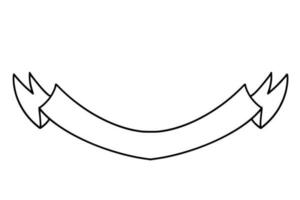 hand drawn ribbon illustration vector