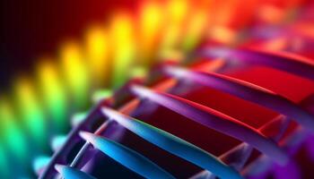 vibrante de colores resumen patrones en un fila, rebote con movimiento generado por ai foto