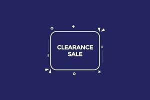 clearance sale  vectors, sign, level bubble speech clearance sale vector