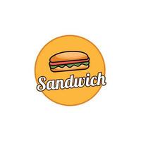 Sandwich Logo Template with Vector Concept