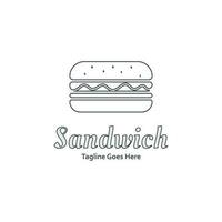 Sandwich Logo Template with Vector Concept