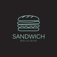 Sandwich Logo Template with Vector Concept