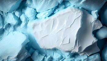 congelado azul agua superficie majestuoso montaña pico generado por ai foto