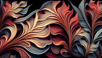 Abstract painted image with vibrant multi colored shapes generated by AI photo