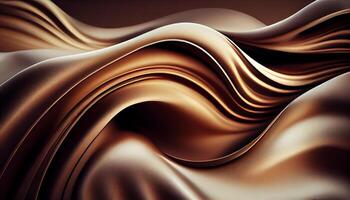 Abstract curve backdrop with a smooth wave pattern generated by AI photo
