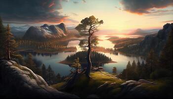 Nature beauty forest mountain tree tranquil scene , photo