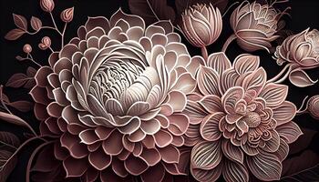 floral patrones y naturaleza combinar en elegancia generado por ai foto