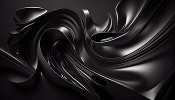 Abstract design Wave pattern creates futuristic elegance generated by AI photo