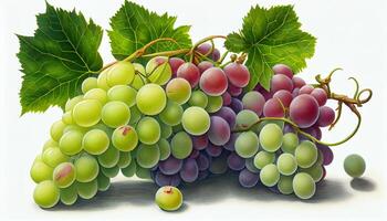 Freshly harvested grapes display natural colors and sweetness , photo