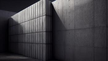 Abstract modern architecture Concrete wall geometric shape design , photo