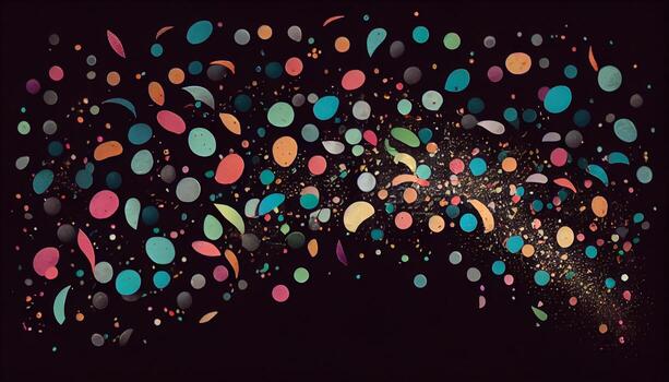 Abstract multi colored backdrop celebrating with confetti pattern , photo