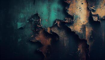 Old rusty metal plate with grunge pattern , photo