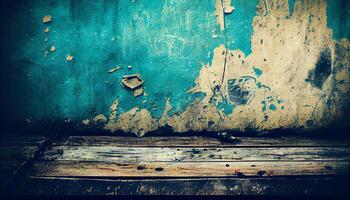 Old dirty wood plank background with grunge design , photo