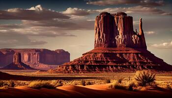 Monument valley sandstone landscape eroded by nature , photo