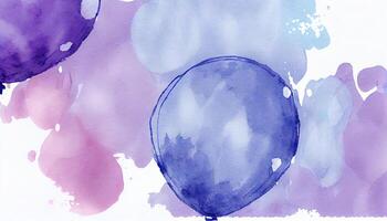 Multi colored watercolor painting with balloons for celebration , photo