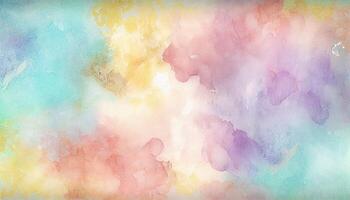 Vibrant watercolor paints create abstract, messy backdrop , photo