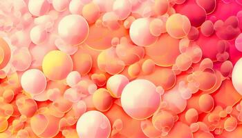 orange and pink bubbles pattern background , photo