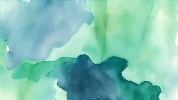 Abstract blue watercolor painting with vibrant brush strokes , photo