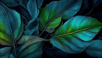 Leafy stripes in nature abstract, fresh green growth , photo